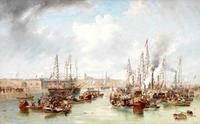 Die Eröffnung der Sunderland South Docks, 20. Juni 1850 von John Wilson Carmichael